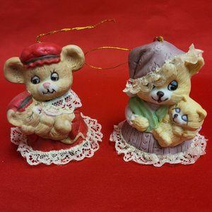 Jasco Soft n Snoozy Chimers Bisque Porcelain Christmas Ornament